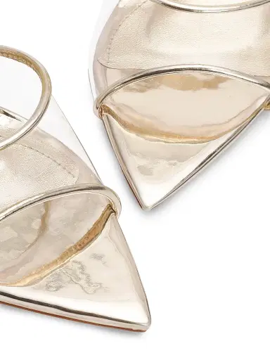 Schutz Women's Elodie 100MM Vinyl Wedge Sandals - Transparent Platina | Thumbnail 6 Schutz Women's Elodie 100MM Vinyl Wedge Sandals - Transparent Platina | Thumbnail 6