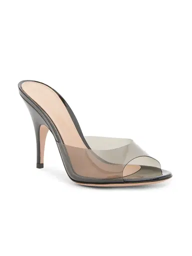 Gianvito Rossi Women's 95MM Slip-On TPU Stiletto Sandals - Black - Size 10.5 | Thumbnail 2 Gianvito Rossi Women's 95MM Slip-On TPU Stiletto Sandals - Black - Size 10.5 | Thumbnail 2