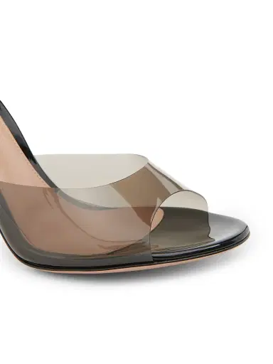 Gianvito Rossi Women's 95MM Slip-On TPU Stiletto Sandals - Black - Size 10.5 | Thumbnail 5 Gianvito Rossi Women's 95MM Slip-On TPU Stiletto Sandals - Black - Size 10.5 | Thumbnail 5