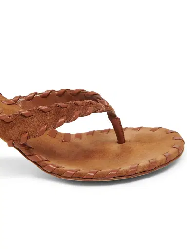 Gianvito Rossi Women's 70MM Braided Suede Stiletto Sandals - Sedona Luggage | Thumbnail 5 Gianvito Rossi Women's 70MM Braided Suede Stiletto Sandals - Sedona Luggage | Thumbnail 5