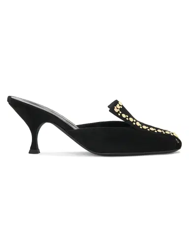 Herbert Levine Women's Bright Idea 70MM Embellished Suede Mules - Black - Size 10.5 | Thumbnail 1 Herbert Levine Women's Bright Idea 70MM Embellished Suede Mules - Black - Size 10.5 | Thumbnail 1