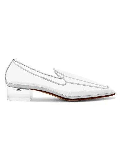Herbert Levine Women's Clear the Air 30MM Soft PVC Loafers - Clear | Thumbnail 1 Herbert Levine Women's Clear the Air 30MM Soft PVC Loafers - Clear | Thumbnail 1