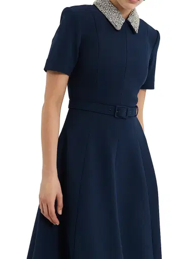 Rebecca Vallance Women's Xena Embellished Stretch-Crepe Belted Midi-Dress | Thumbnail 5 Rebecca Vallance Women's Xena Embellished Stretch-Crepe Belted Midi-Dress | Thumbnail 5