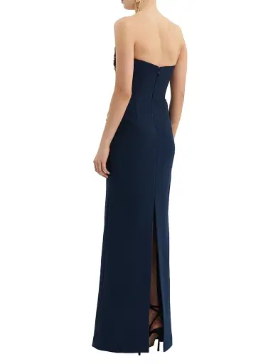 Rebecca Vallance Women's Orla Embellished Stretch-Crepe Strapless Gown - Navy | Thumbnail 4 Rebecca Vallance Women's Orla Embellished Stretch-Crepe Strapless Gown - Navy | Thumbnail 4