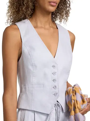 Zimmermann Women's Luna Linen Vest | Thumbnail 6 Zimmermann Women's Luna Linen Vest | Thumbnail 6