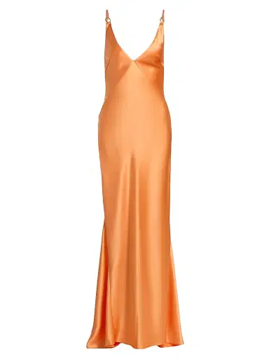 Acler Women's Utterby Satin Maxi Dress - Fanta | Thumbnail 1 Acler Women's Utterby Satin Maxi Dress - Fanta | Thumbnail 1