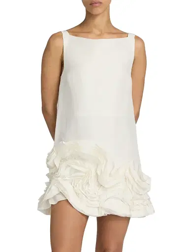 Acler Women's Harris Linen/Silk Ruffled A-Line Minidress - | Thumbnail 3 Acler Women's Harris Linen/Silk Ruffled A-Line Minidress - | Thumbnail 3
