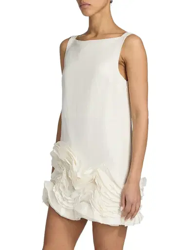 Acler Women's Harris Linen/Silk Ruffled A-Line Minidress - | Thumbnail 4 Acler Women's Harris Linen/Silk Ruffled A-Line Minidress - | Thumbnail 4