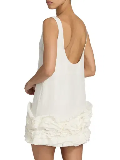 Acler Women's Harris Linen/Silk Ruffled A-Line Minidress - | Thumbnail 5 Acler Women's Harris Linen/Silk Ruffled A-Line Minidress - | Thumbnail 5