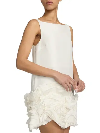 Acler Women's Harris Linen/Silk Ruffled A-Line Minidress - | Thumbnail 6 Acler Women's Harris Linen/Silk Ruffled A-Line Minidress - | Thumbnail 6