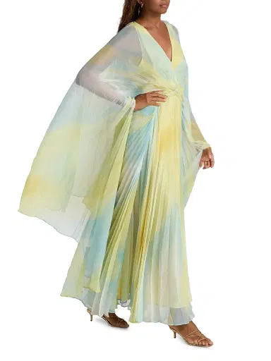 Acler Women's Anslow Pleated Maxi Dress - Lemon Mist | Thumbnail 2 Acler Women's Anslow Pleated Maxi Dress - Lemon Mist | Thumbnail 2