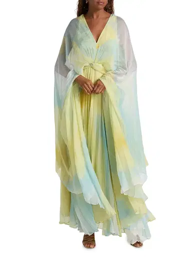 Acler Women's Anslow Pleated Maxi Dress - Lemon Mist | Thumbnail 3 Acler Women's Anslow Pleated Maxi Dress - Lemon Mist | Thumbnail 3