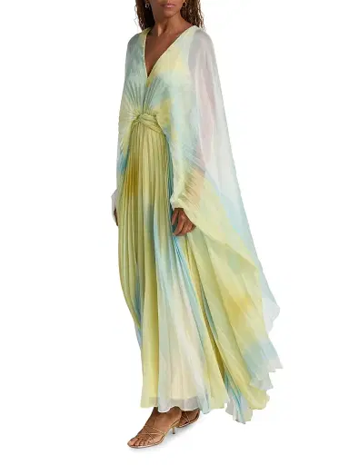 Acler Women's Anslow Pleated Maxi Dress - Lemon Mist | Thumbnail 4 Acler Women's Anslow Pleated Maxi Dress - Lemon Mist | Thumbnail 4