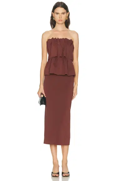 House of Dagmar Sculpted Midi Dress | Thumbnail 1 House of Dagmar Sculpted Midi Dress | Thumbnail 1