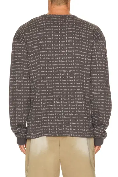ERL Unisex Jacquard Long Sleeve Tee Knit | Thumbnail 2 ERL Unisex Jacquard Long Sleeve Tee Knit | Thumbnail 2
