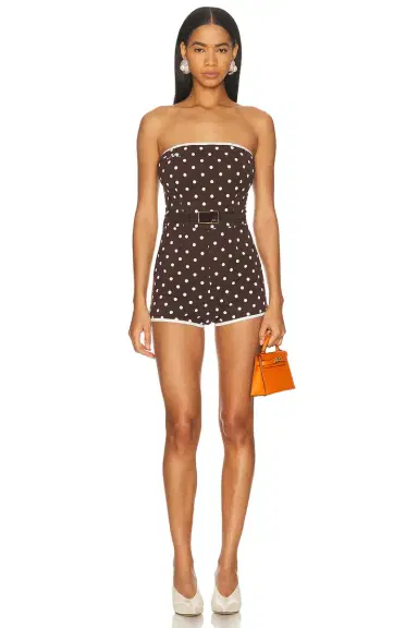 Rowen Rose Bustier Mini Romper | Thumbnail 1 Rowen Rose Bustier Mini Romper | Thumbnail 1