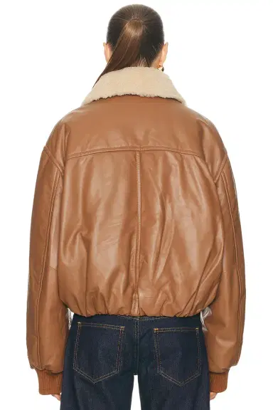 AEXAE Leather Bomber Jacket | Thumbnail 6 AEXAE Leather Bomber Jacket | Thumbnail 6
