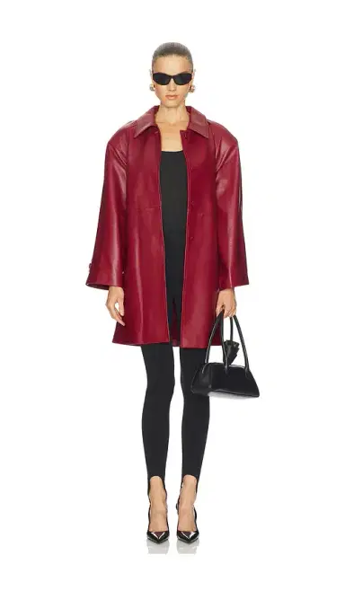 Aexae Leather Padded Midi Coat | Thumbnail 2 Aexae Leather Padded Midi Coat | Thumbnail 2
