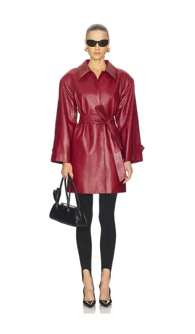 Aexae Leather Padded Midi Coat | Thumbnail 1 Aexae Leather Padded Midi Coat | Thumbnail 1