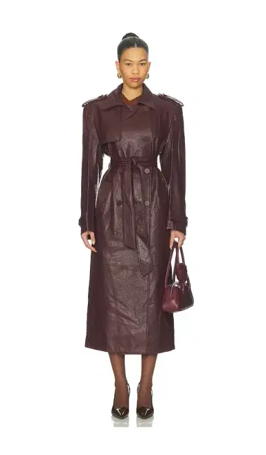 AEXAE x REVOLVE Leather Suede Trench Coat | Thumbnail 2 AEXAE x REVOLVE Leather Suede Trench Coat | Thumbnail 2