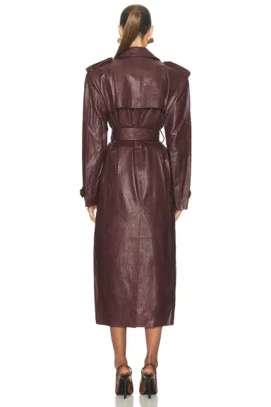 AEXAE x REVOLVE Leather Suede Trench Coat | Thumbnail 5 AEXAE x REVOLVE Leather Suede Trench Coat | Thumbnail 5