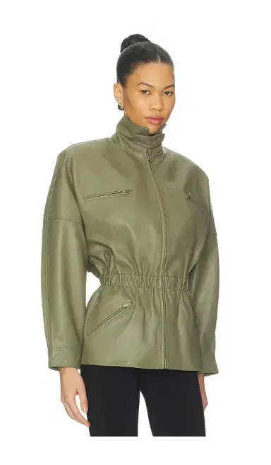 AEXAE Leather Cinched Mid Jacket | Thumbnail 2 AEXAE Leather Cinched Mid Jacket | Thumbnail 2