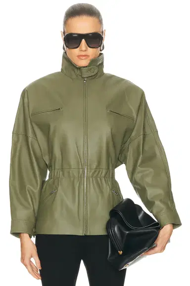 AEXAE Leather Cinched Mid Jacket | Thumbnail 3 AEXAE Leather Cinched Mid Jacket | Thumbnail 3