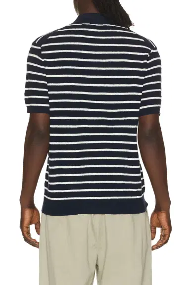 Polo Ralph Lauren Cotton Blend Textured 3 Button Placket Short Sleeve Polo Sweater | Thumbnail 4 Polo Ralph Lauren Cotton Blend Textured 3 Button Placket Short Sleeve Polo Sweater | Thumbnail 4