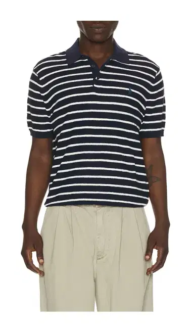 Polo Ralph Lauren Cotton Blend Textured 3 Button Placket Short Sleeve Polo Sweater | Thumbnail 1 Polo Ralph Lauren Cotton Blend Textured 3 Button Placket Short Sleeve Polo Sweater | Thumbnail 1