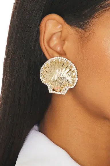 Rowen Rose Shell Strass Earrings | Thumbnail 2 Rowen Rose Shell Strass Earrings | Thumbnail 2