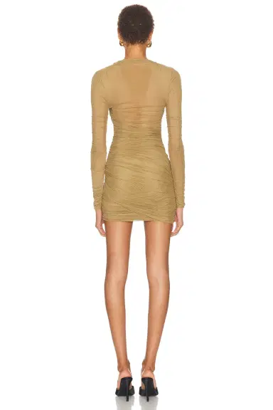 SEROYA Moxey Ruched Mesh Mini Dress | Thumbnail 3 SEROYA Moxey Ruched Mesh Mini Dress | Thumbnail 3
