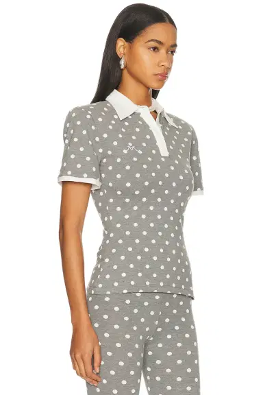Rowen Rose Short Sleeve Polo Top | Thumbnail 2 Rowen Rose Short Sleeve Polo Top | Thumbnail 2