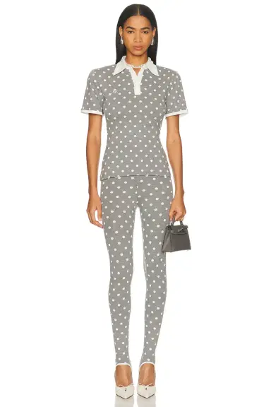 Rowen Rose Short Sleeve Polo Top | Thumbnail 4 Rowen Rose Short Sleeve Polo Top | Thumbnail 4