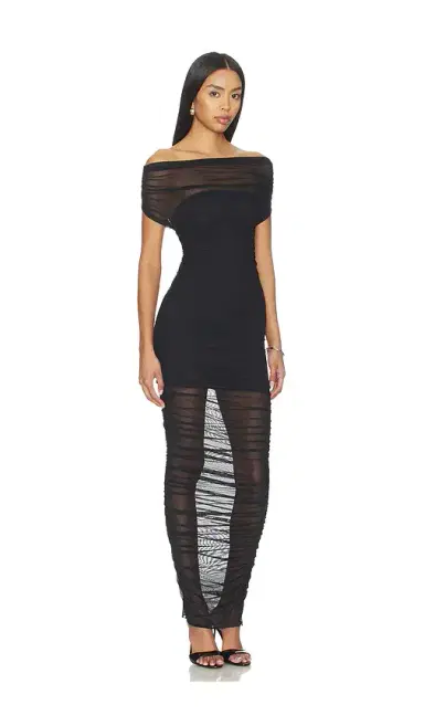 SEROYA Noel Mesh Midi Dress | Thumbnail 2 SEROYA Noel Mesh Midi Dress | Thumbnail 2