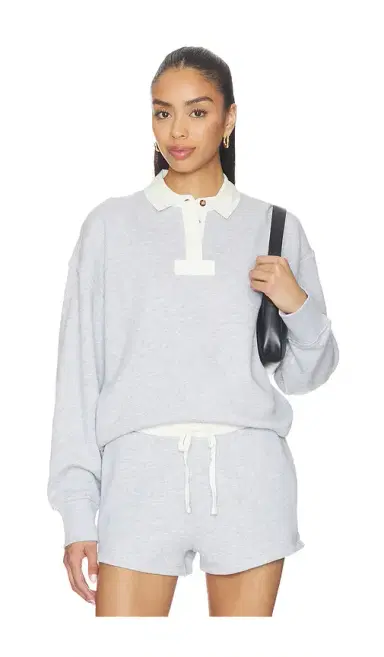 Rag & Bone Vintage Terry Oversized Polo Sweatshirt | Thumbnail 1 Rag & Bone Vintage Terry Oversized Polo Sweatshirt | Thumbnail 1
