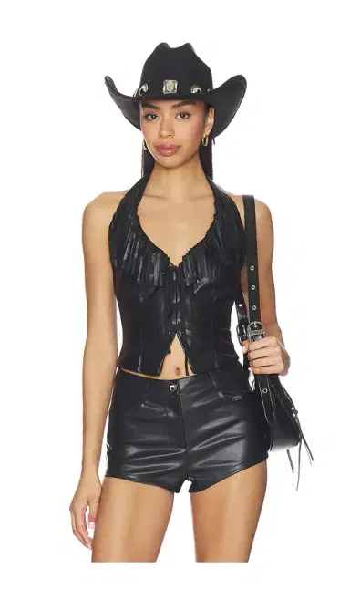 superdown Kay Faux Leather Top | Thumbnail 1 superdown Kay Faux Leather Top | Thumbnail 1