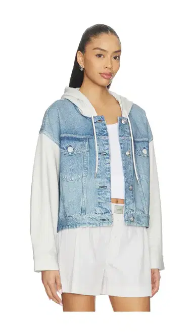 Rag & Bone rb Miramar Terry Combo Hooded Trucker | Thumbnail 2 Rag & Bone rb Miramar Terry Combo Hooded Trucker | Thumbnail 2