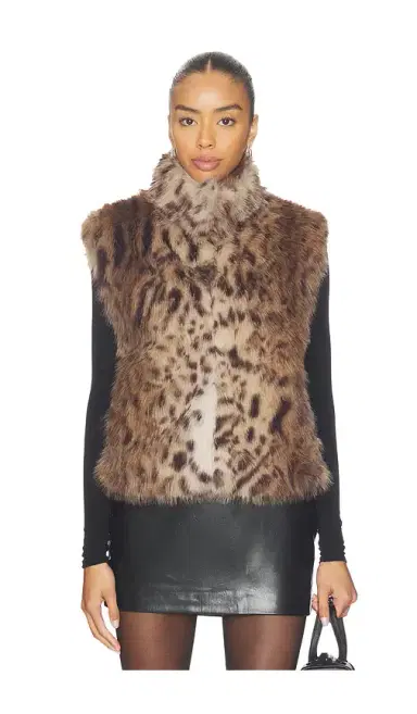 Generation Love Liona Leopard Faux Fur Vest | Thumbnail 2 Generation Love Liona Leopard Faux Fur Vest | Thumbnail 2