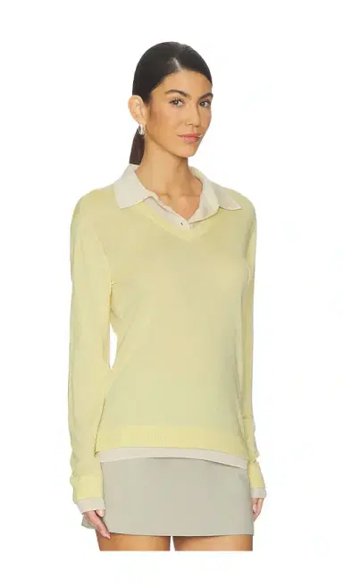 Rag & Bone Anne Long Sleeve Layered Polo | Thumbnail 2 Rag & Bone Anne Long Sleeve Layered Polo | Thumbnail 2