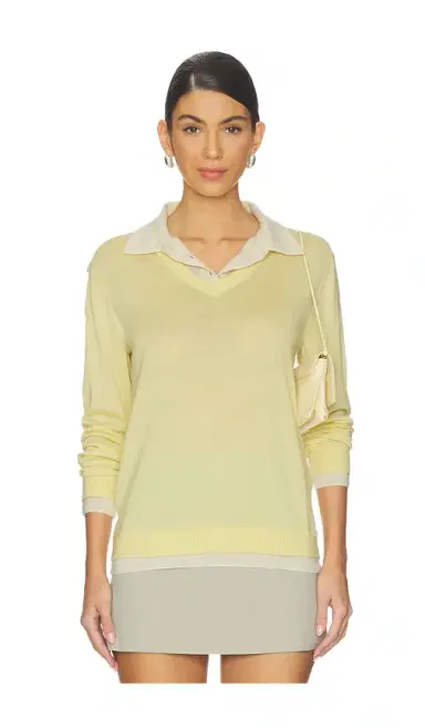 Rag & Bone Anne Long Sleeve Layered Polo | Thumbnail 1 Rag & Bone Anne Long Sleeve Layered Polo | Thumbnail 1