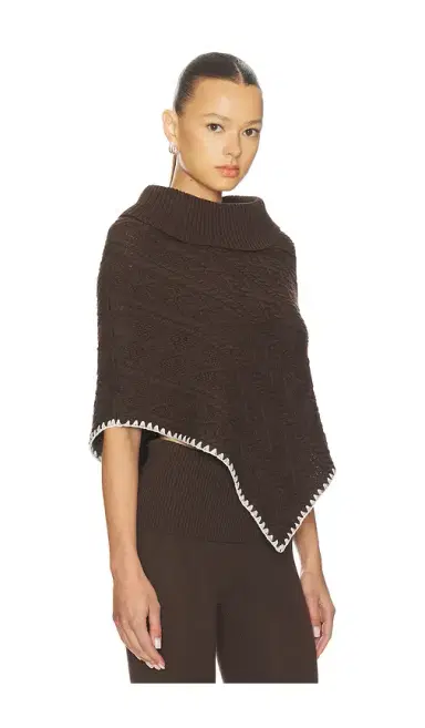 Frankies Bikinis Windswept Cotton Knit Poncho | Thumbnail 2 Frankies Bikinis Windswept Cotton Knit Poncho | Thumbnail 2