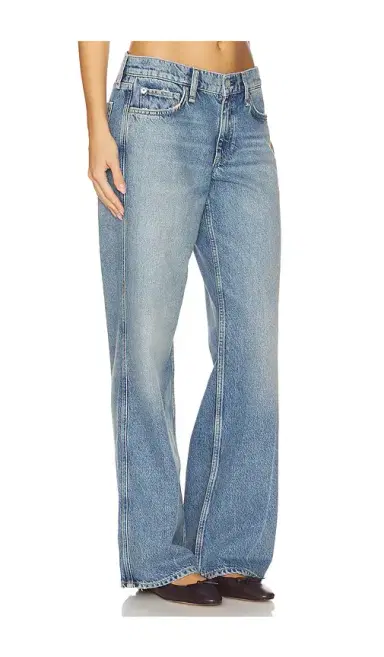 Rag & Bone Cam Low Rise Full Straight Jeans | Thumbnail 2 Rag & Bone Cam Low Rise Full Straight Jeans | Thumbnail 2