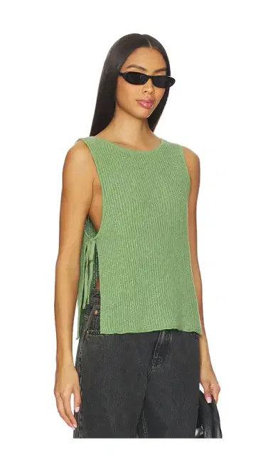 Free People x free-est Lizzie Sweater Top In Green Eyes | Thumbnail 1 Free People x free-est Lizzie Sweater Top In Green Eyes | Thumbnail 1
