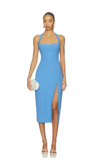 Amanda Uprichard Antonella Midi Dress | Thumbnail 1 Amanda Uprichard Antonella Midi Dress | Thumbnail 1