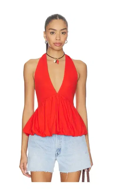 Free People x Free-est Paige Top In Tangerine Tango | Thumbnail 1 Free People x Free-est Paige Top In Tangerine Tango | Thumbnail 1