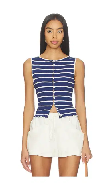 Free People Tilly Striped Vest | Thumbnail 1 Free People Tilly Striped Vest | Thumbnail 1