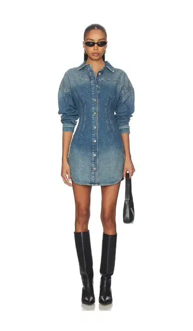 Good American Shaped Denim Dress | Thumbnail 1 Good American Shaped Denim Dress | Thumbnail 1