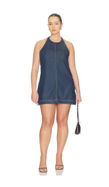 Good American Denim Halter Shift Dress | Thumbnail 2 Good American Denim Halter Shift Dress | Thumbnail 2