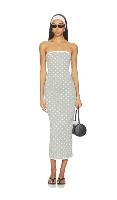 Rowen Rose Polka Dots Bustier Dress | Thumbnail 1 Rowen Rose Polka Dots Bustier Dress | Thumbnail 1