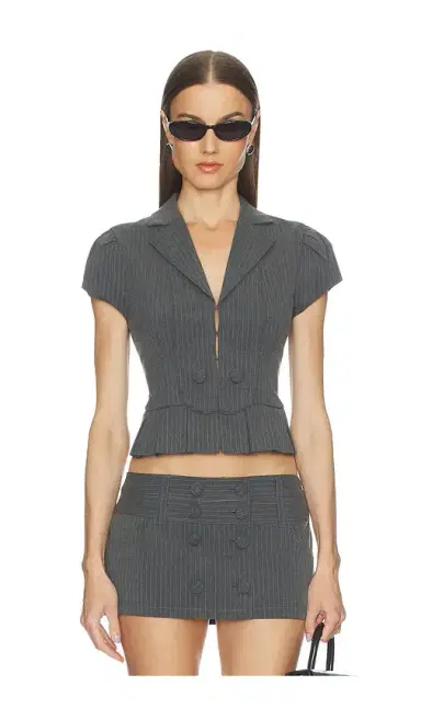 GUIZIO Mollie Cap Sleeve Blazer | Thumbnail 1 GUIZIO Mollie Cap Sleeve Blazer | Thumbnail 1